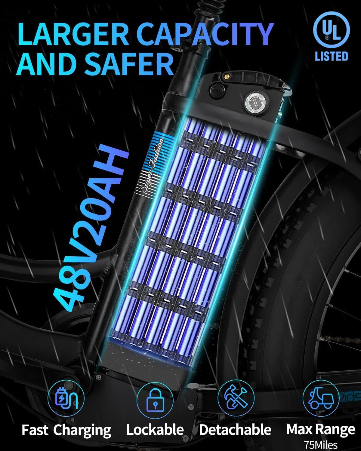 【EU Stock】Ridstar DC26 2000W Folding Fat Tire Mountain Electric Bike