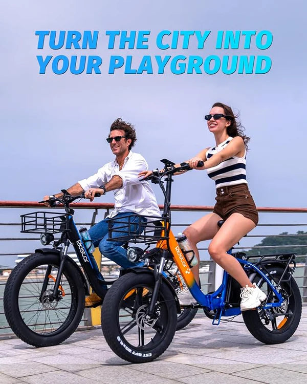 ใEU StockใRidstar MN20 1000W 15AH Fat Tire Ebike