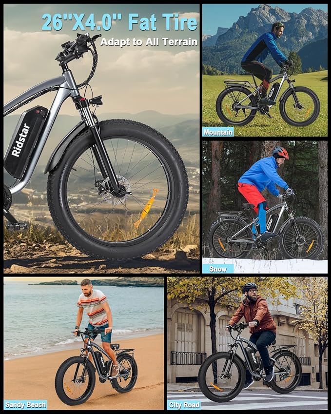 Ridstar E Bike E26 Pro Dual Motor 2000W 48V 23AH