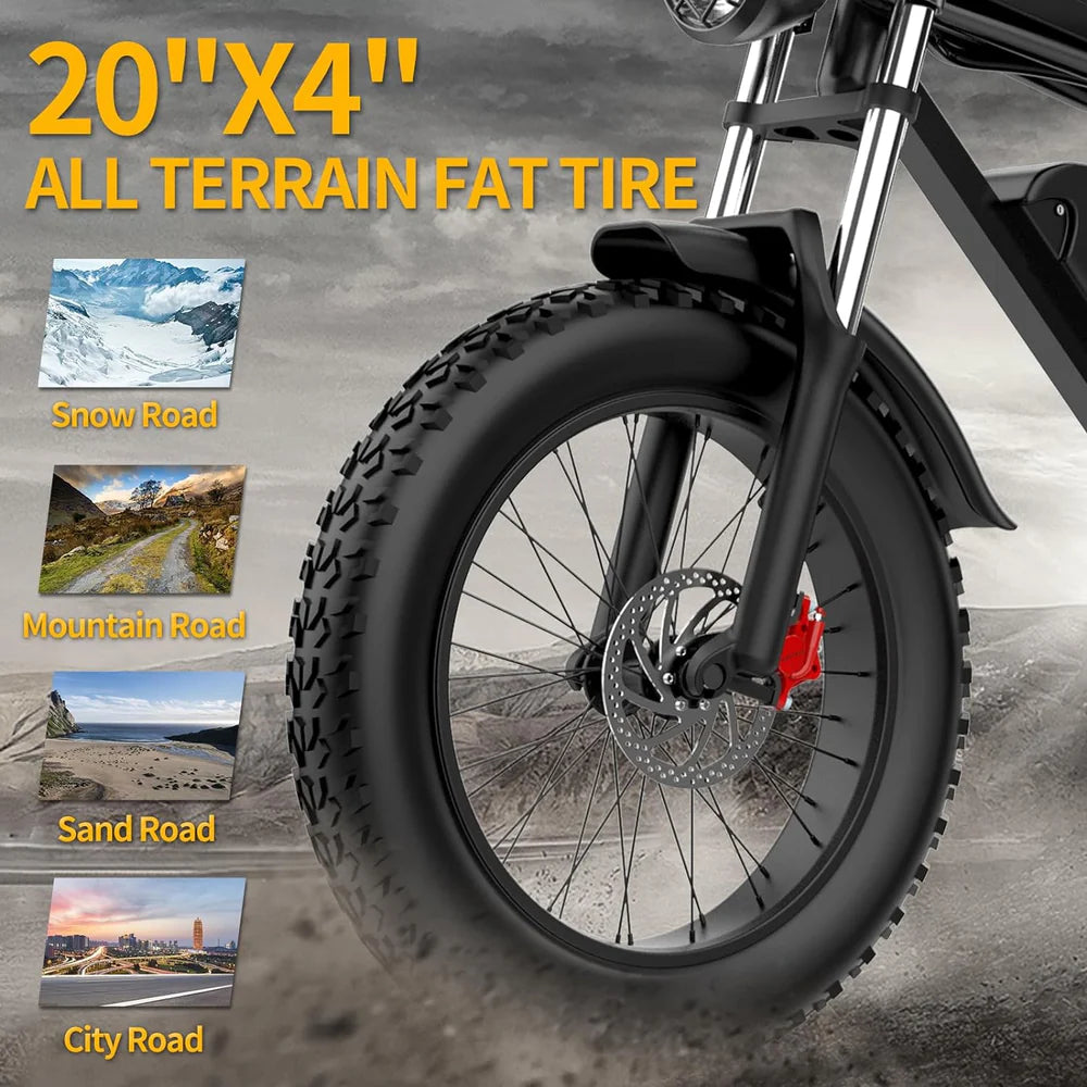 New Ridstar Q20 1500W 48V 20AH Fat Tire Ebike