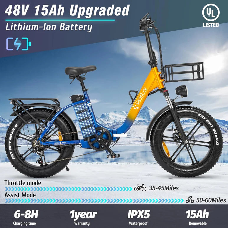 Ridstar MN20 1000W 15AH Fat Tire Ebike