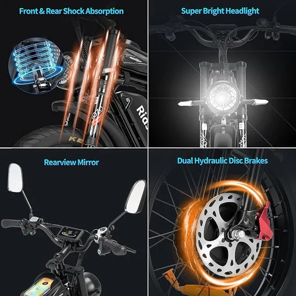 New Ridstar Q20Pro 2000W Dual Motors Fat Tire Electric Bicycle