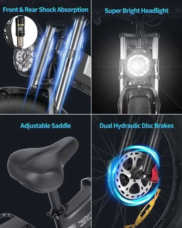 Ridstar H26 Pro Folding E‑Bike 1500 W • 48 V 23 Ah • Folds in 10 Sec