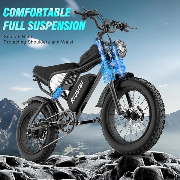 New Ridstar Q20 1500W 48V 20AH Fat Tire Ebike